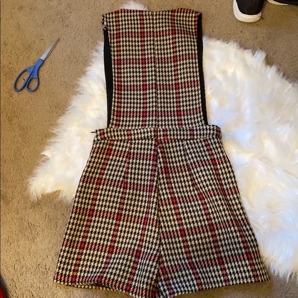 MNG Mango | Houndstooth Romper Dress with Chains - Picture 8 of 8